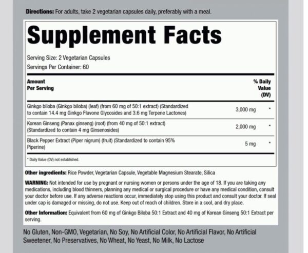 PANAX GINSENG GINKGO 5000MG - Image 5